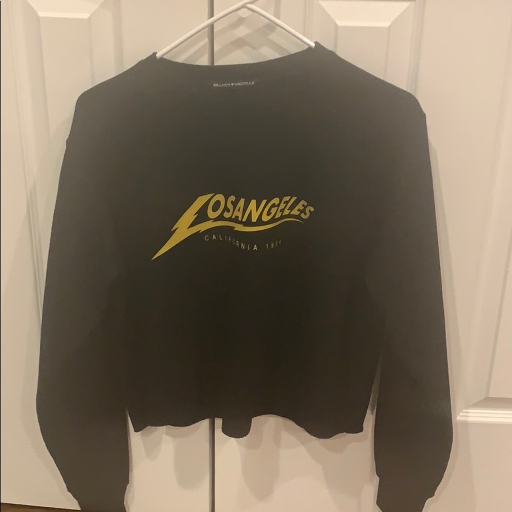 brandy Melville cut off crew neck sweatshirt